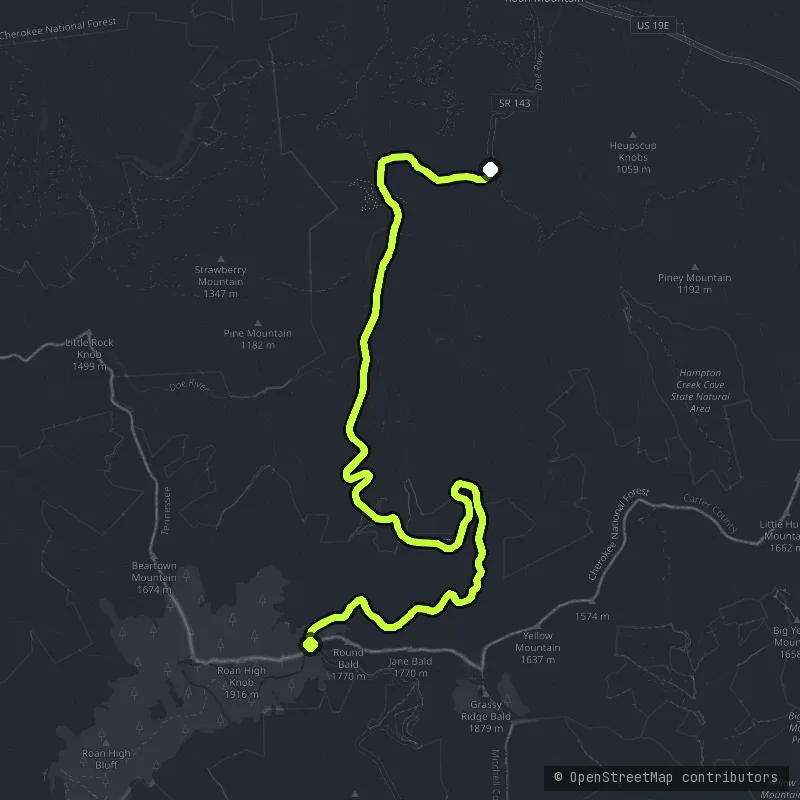 Roan Mountain map