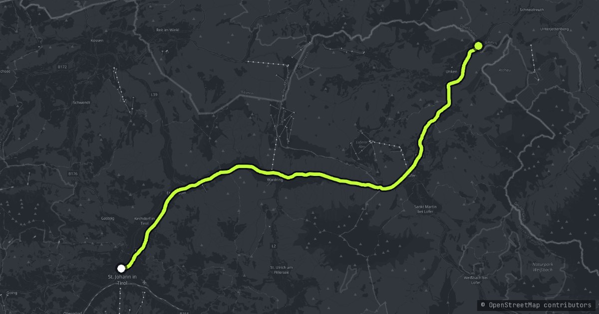 Rossfeld and the Loferer Alpe map