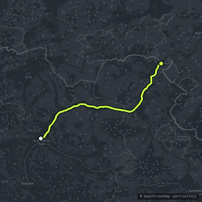 Rossfeld and the Loferer Alpe map