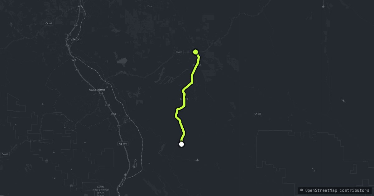 Rossi's Driveway map