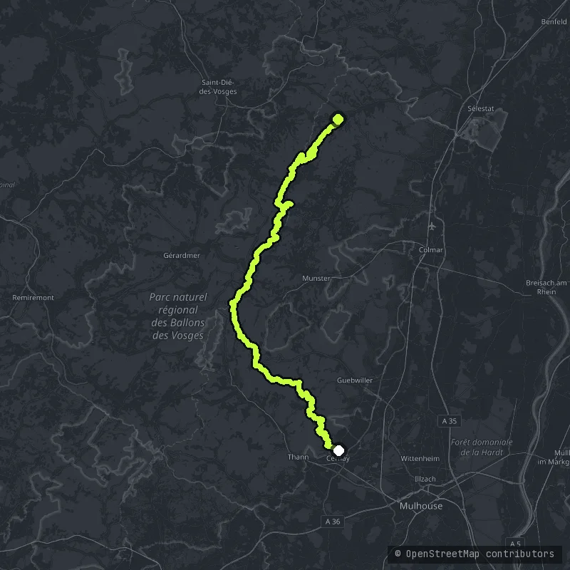 Route des Crêtes map