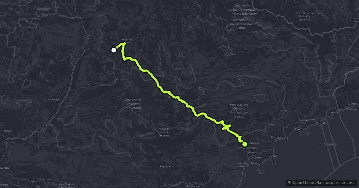 Route Napoléon map