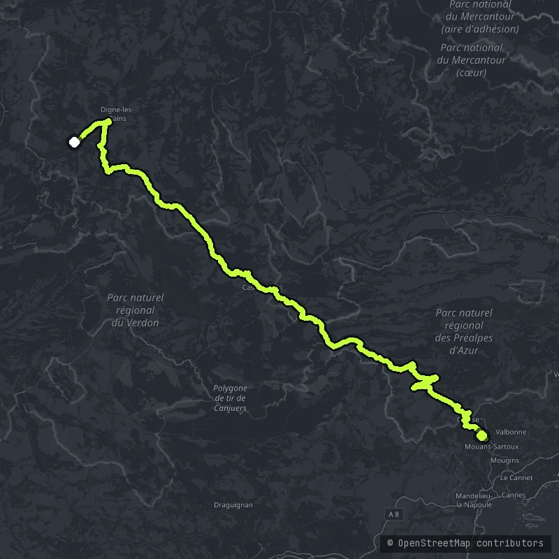Route Napoléon map