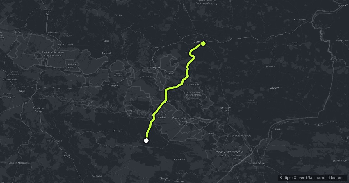 Roztocze map