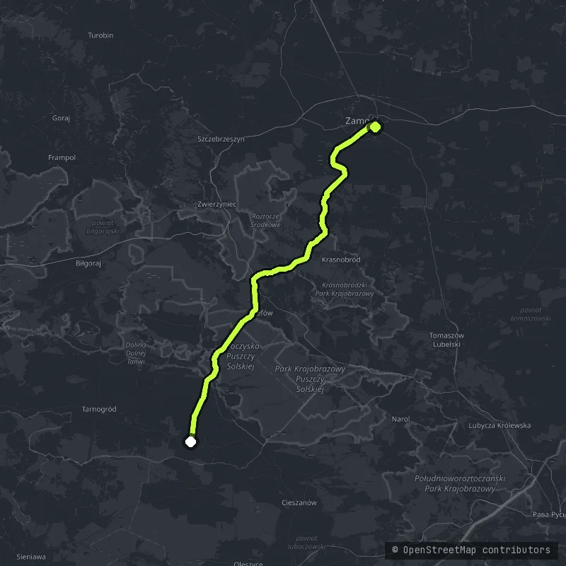 Roztocze map