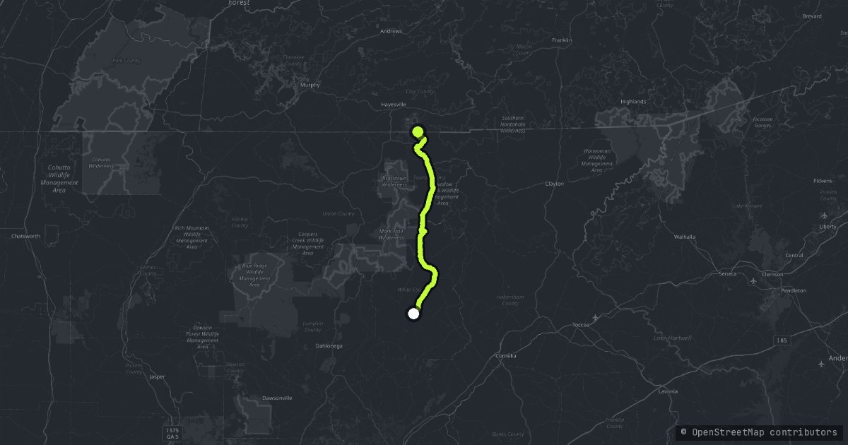 Russell Brasstown Scenic Byway map