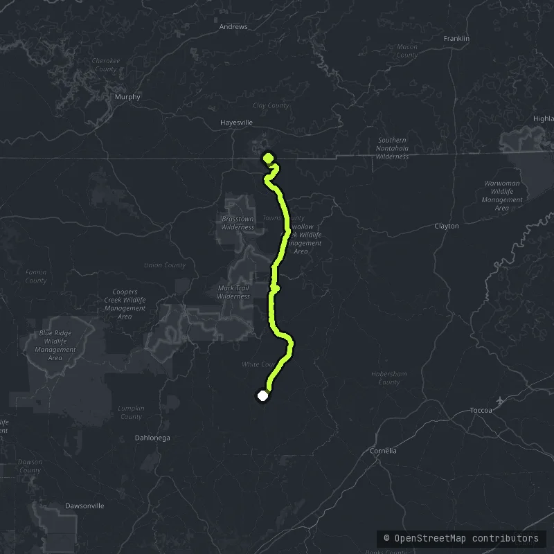 Russell Brasstown Scenic Byway map