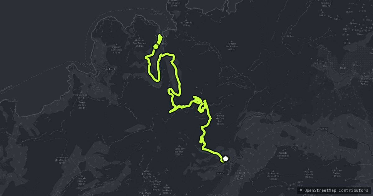 Sa Calobra Road map