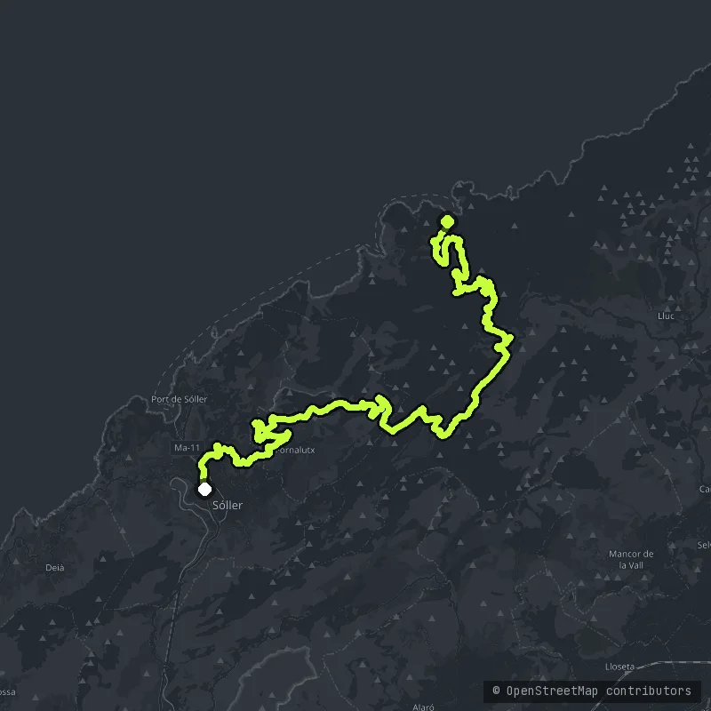 San Calobra and the Coll Dels Reis map