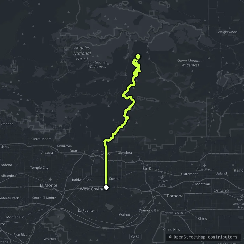 San Gabriel Canyon map