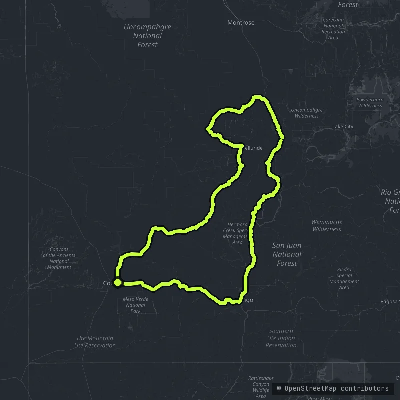 San Juan Skyway map