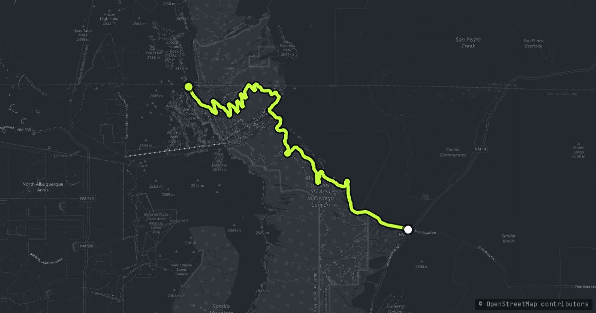 Sandia Crest map