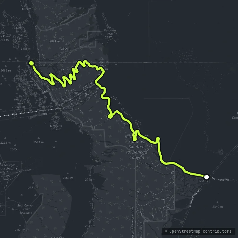 Sandia Crest map