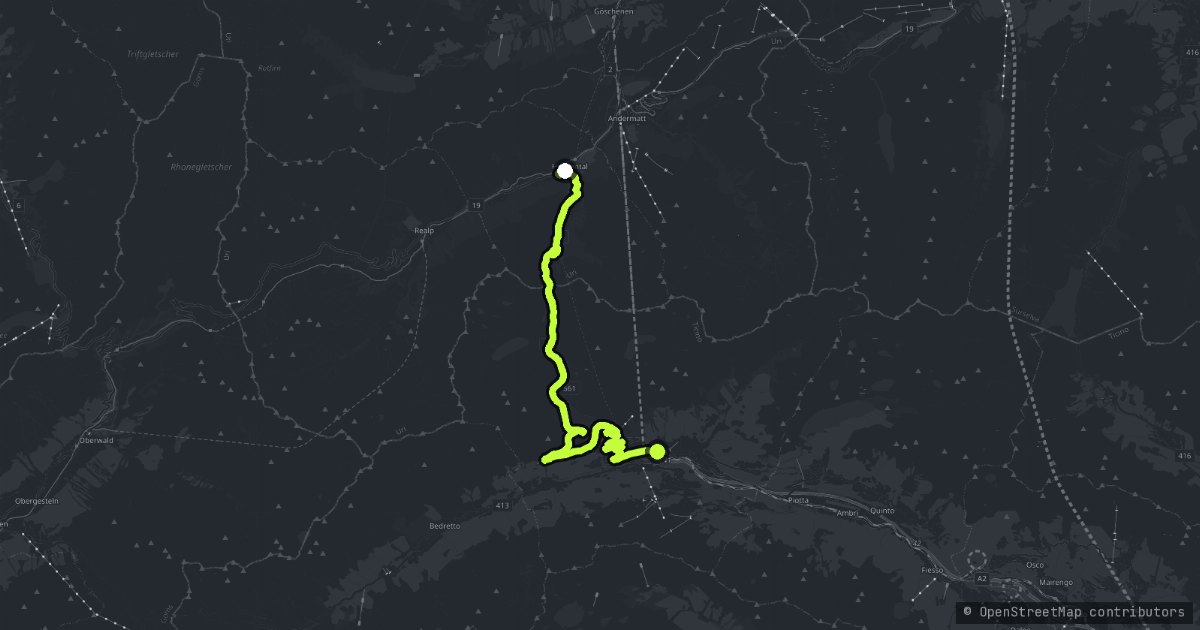 Sankt Gotthard - PassStrasse map