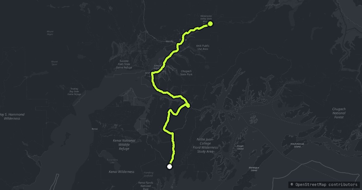 Seward Highway map