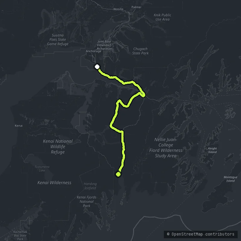 Seward Highway map
