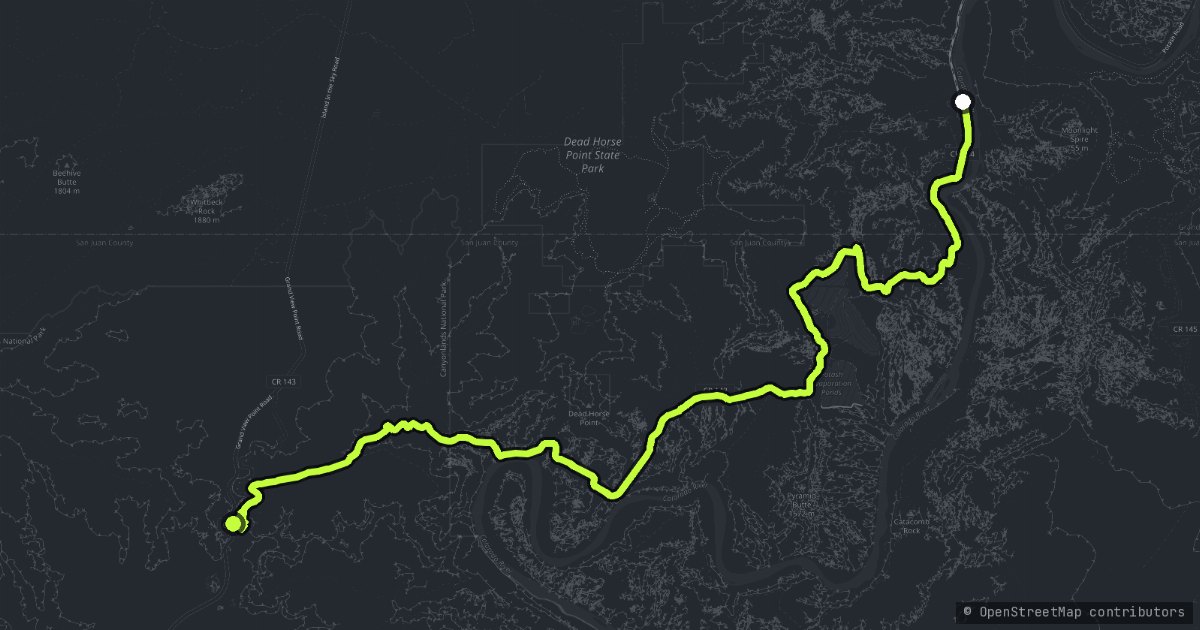 Shafer Trail map