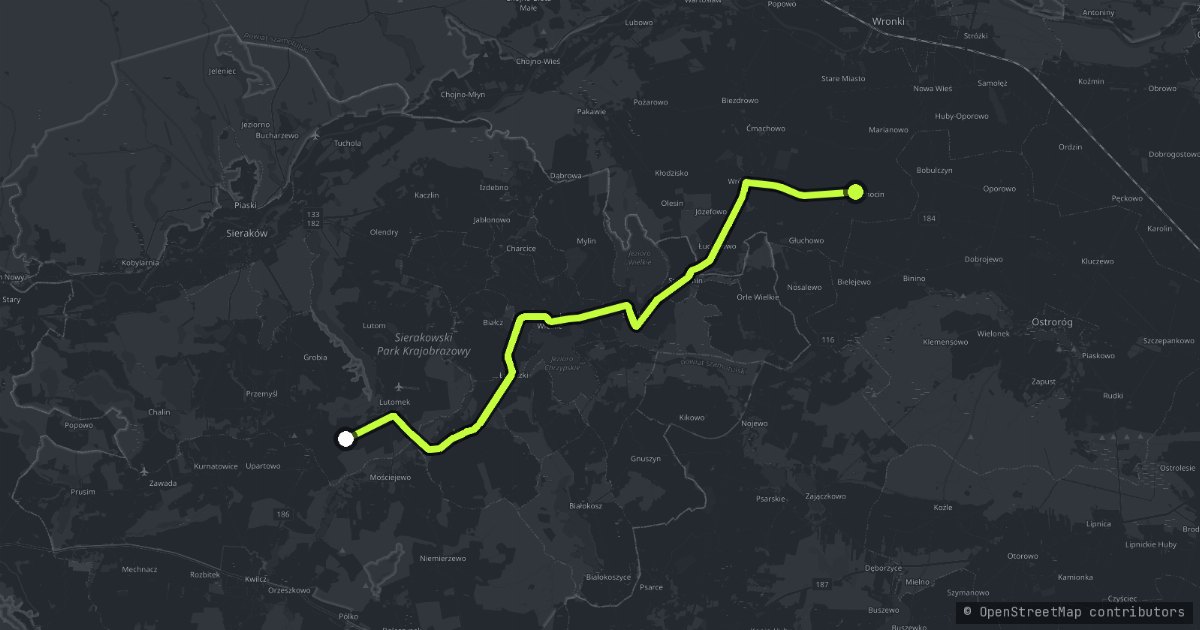 Sieraków & Warta map