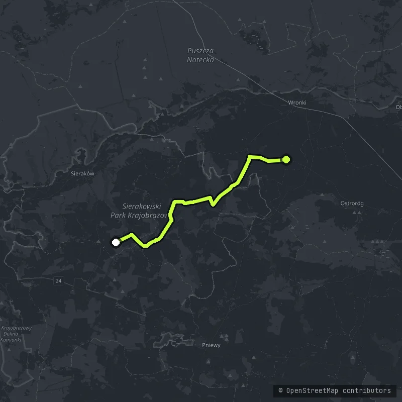 Sieraków & Warta map
