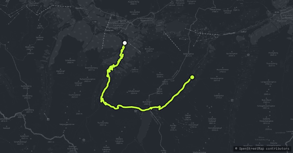Silvretta Hochalpenstraße map