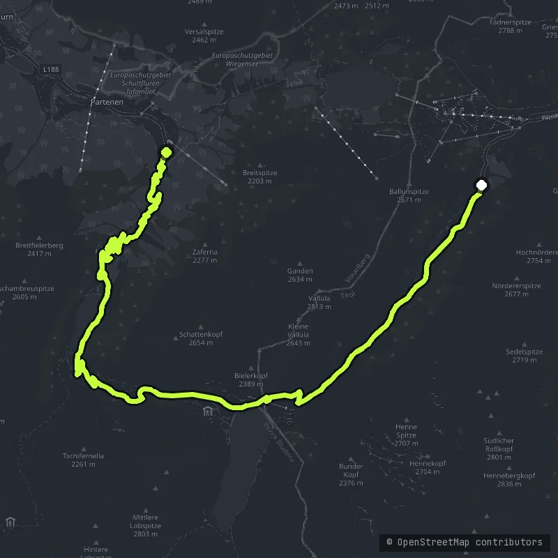Silvretta Hochalpenstraße map
