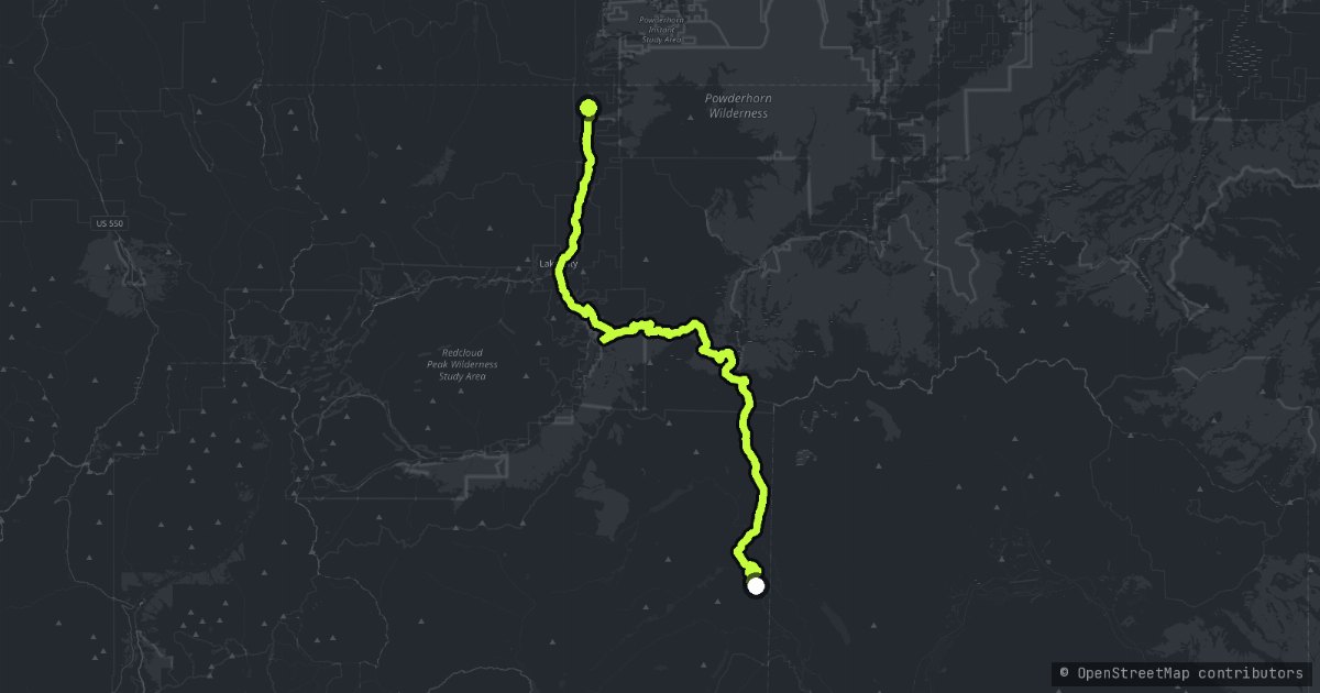 Slumgullion Pass - The Silver Thread map