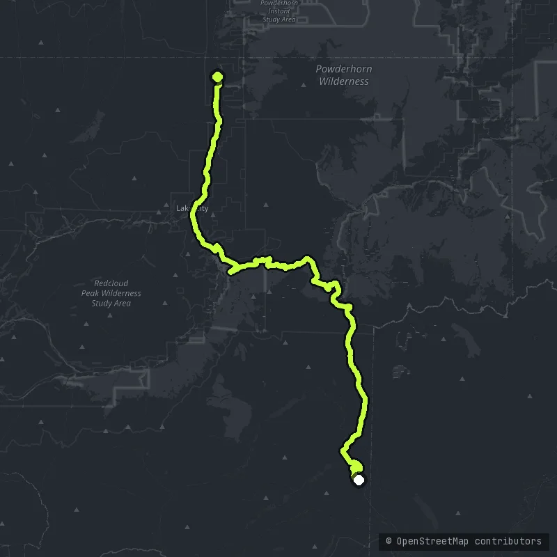 Slumgullion Pass - The Silver Thread map