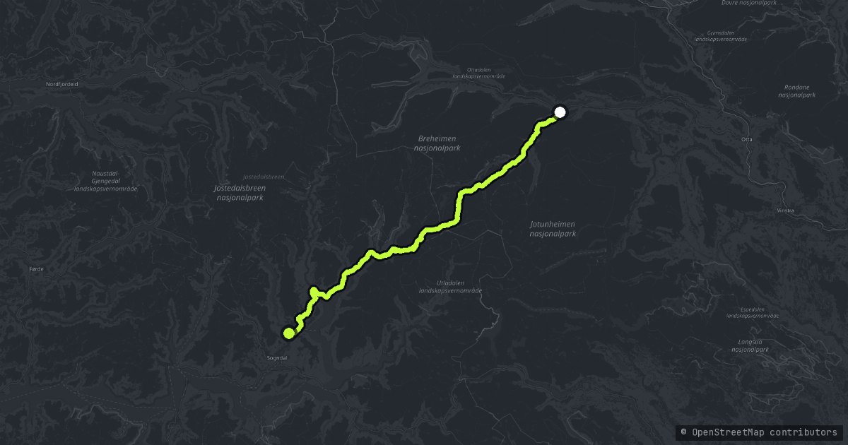 Sognefjellsvegen map