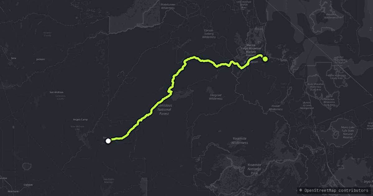 Sonora Pass map