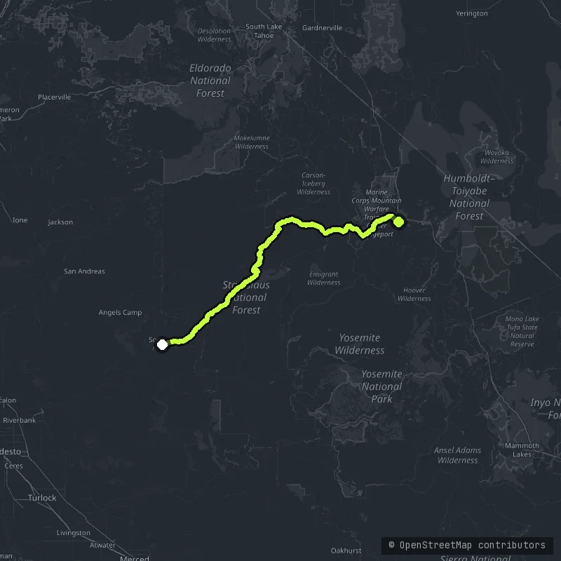 Sonora Pass map