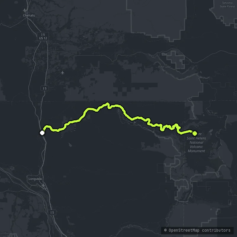 Spirit Lake Memorial Highway map