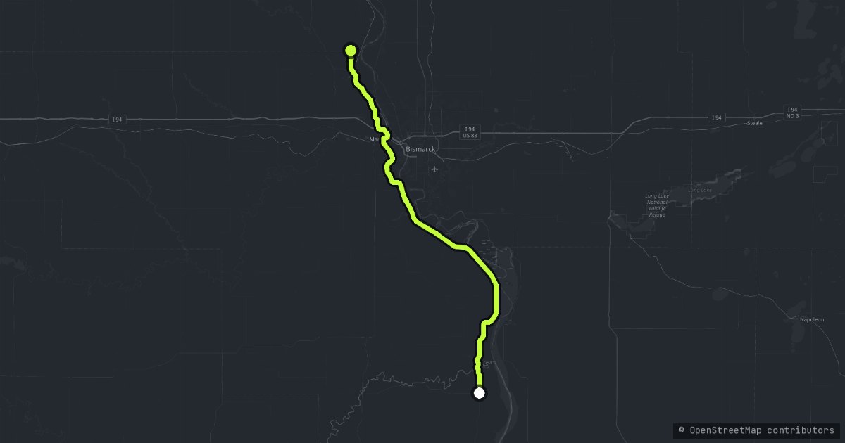 Standing Rock National - Native American Scenic Byway map