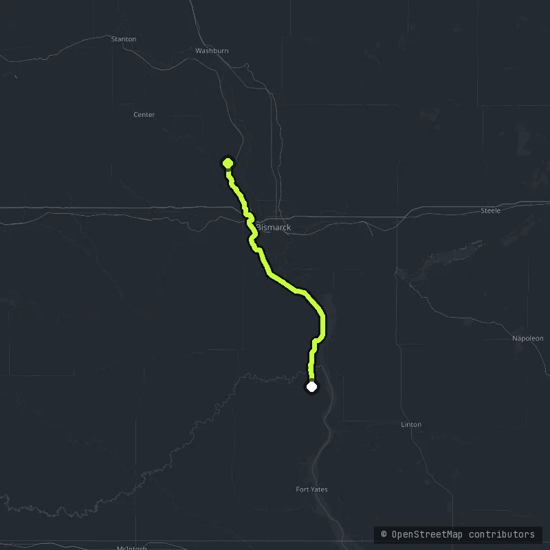 Standing Rock National - Native American Scenic Byway map