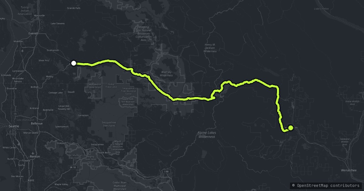 Steven's Pass map