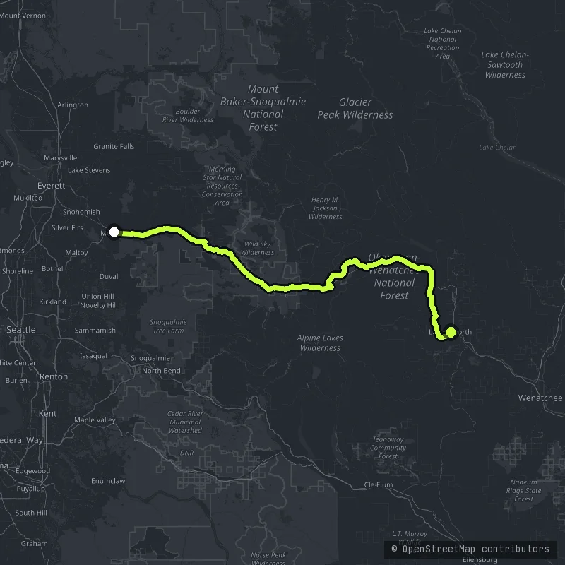 Steven's Pass map