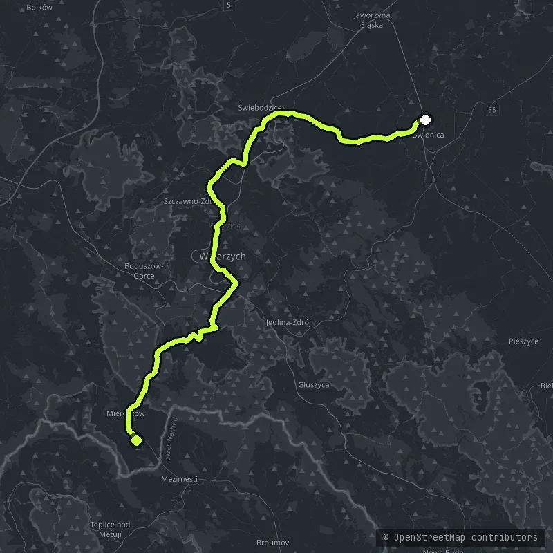Świdnica - Granica Czeska map