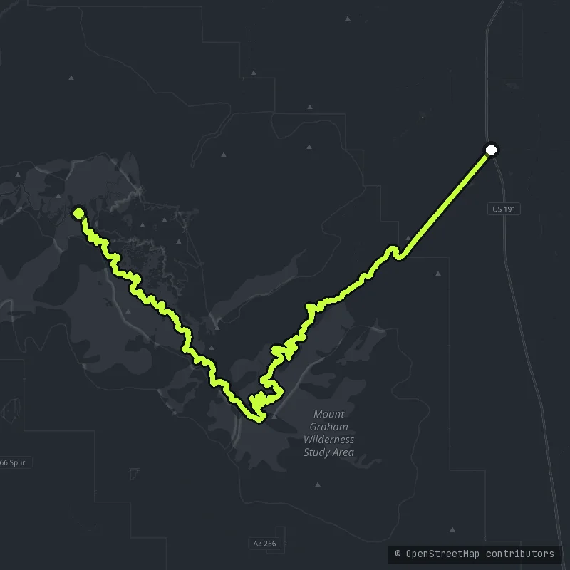 Swift Trail Parkway - Mount Graham map