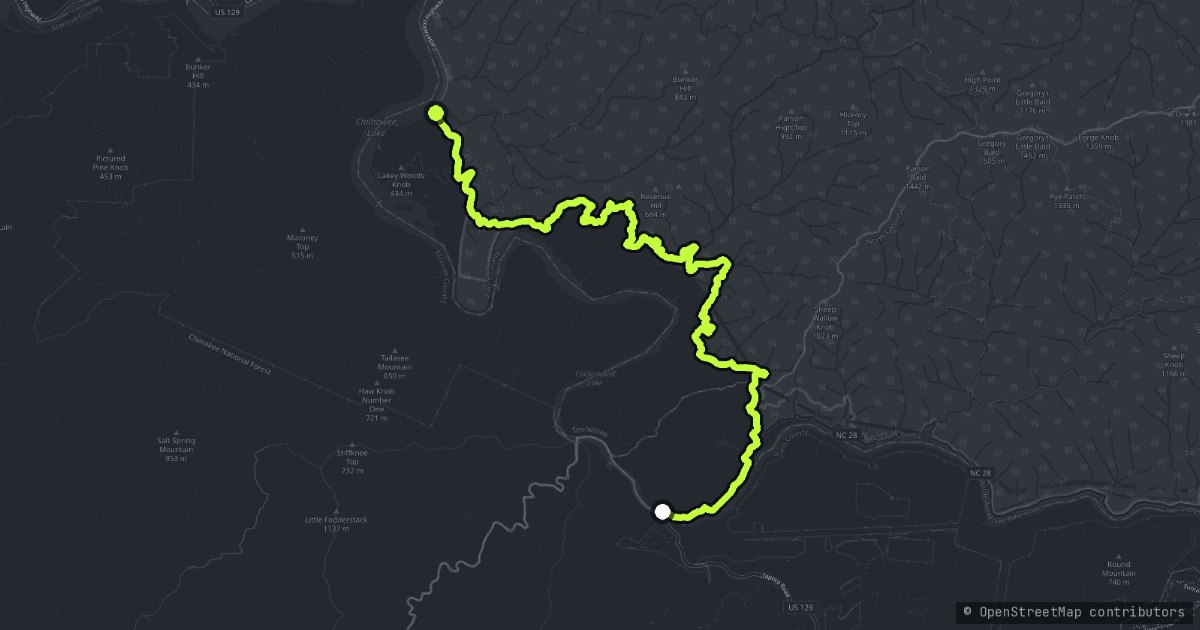 Tail of the Dragon map