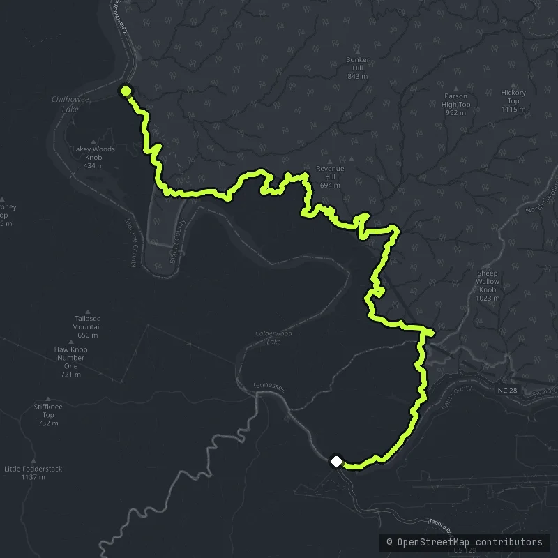 Tail of the Dragon map