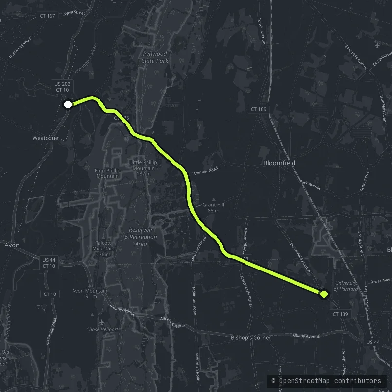 Talcott Mountain map
