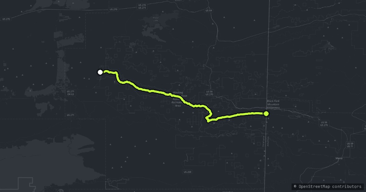 Talimena Scenic Drive map