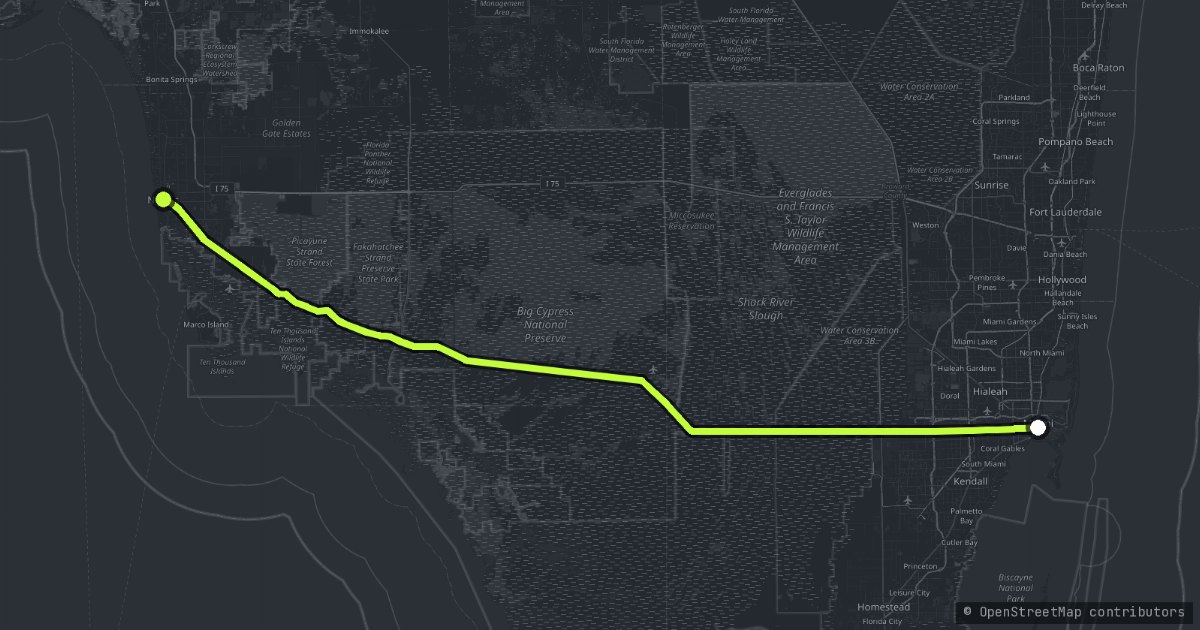 Tamiami Trail map