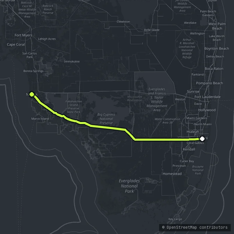 Tamiami Trail map