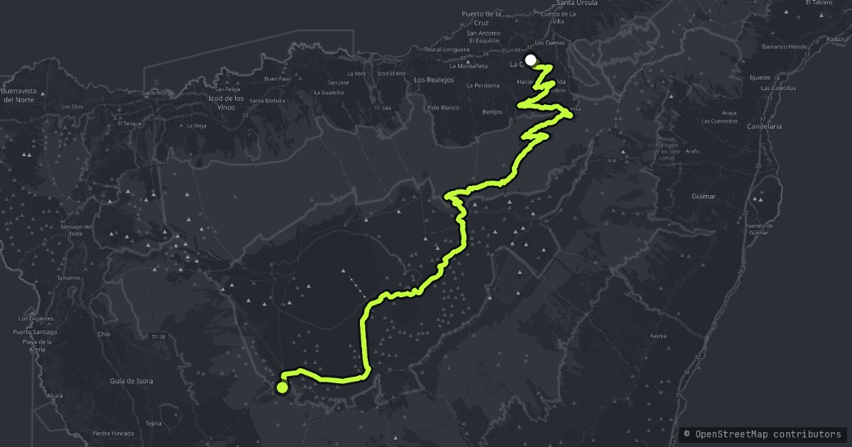 Teide and the Boca Tauce map