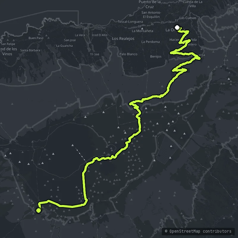 Teide and the Boca Tauce map