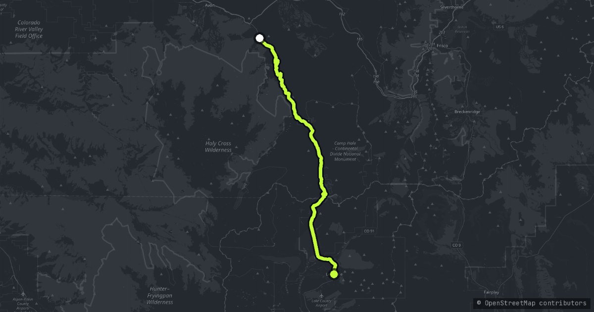 Tennessee and Fremont Pass map