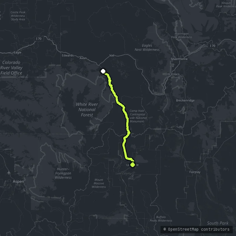 Tennessee and Fremont Pass map
