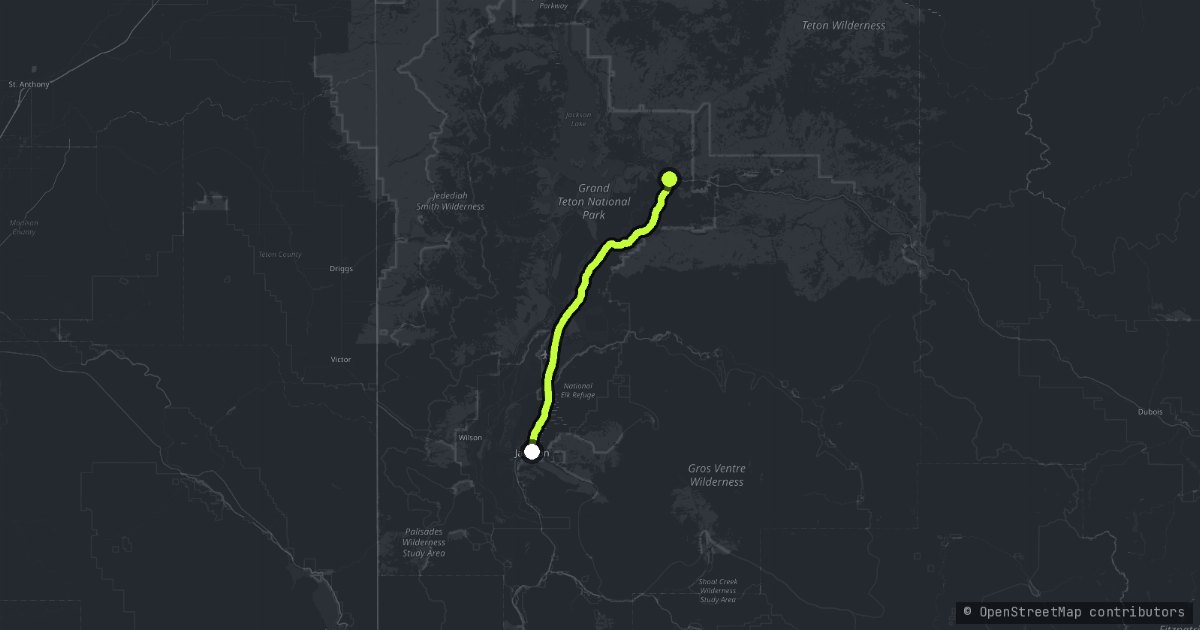 Teton Park Road map