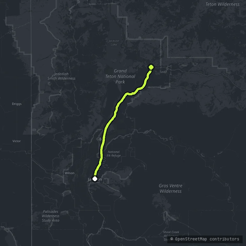 Teton Park Road map