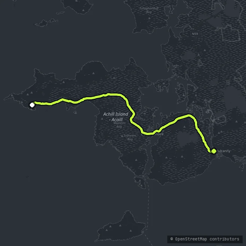The Achill Atlantic Drive map